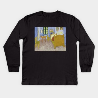 Bedroom in Arles: Winter 1888 | Art By Van Gogh Kids Long Sleeve T-Shirt